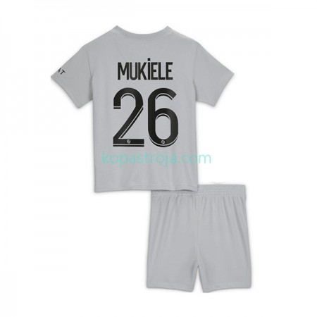 Billiga Fotbollströjor Paris Saint-Germain Mukiele 26 Barn Borta tröja 2022/23 Kortärmad